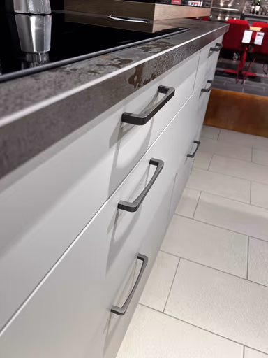 Nobilia Touch Inselküche Steingrau